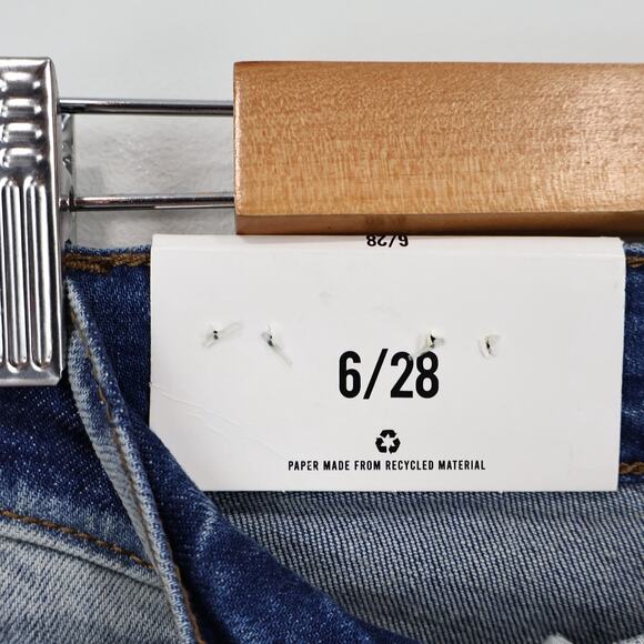 NWT Kensie The Short Mid Rise Double Roll Cuff Lithgow With Destruction 6/28 - Picture 8 of 9